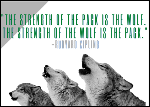 Copy of the strength of the pack is the wolf. The strength of the wolf is the pack. (1)