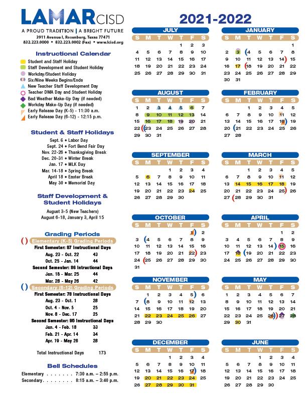 School Instructional Calendar