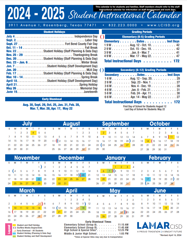 Lcisd 2024 To 2025 Calendar Year - Alane Auguste