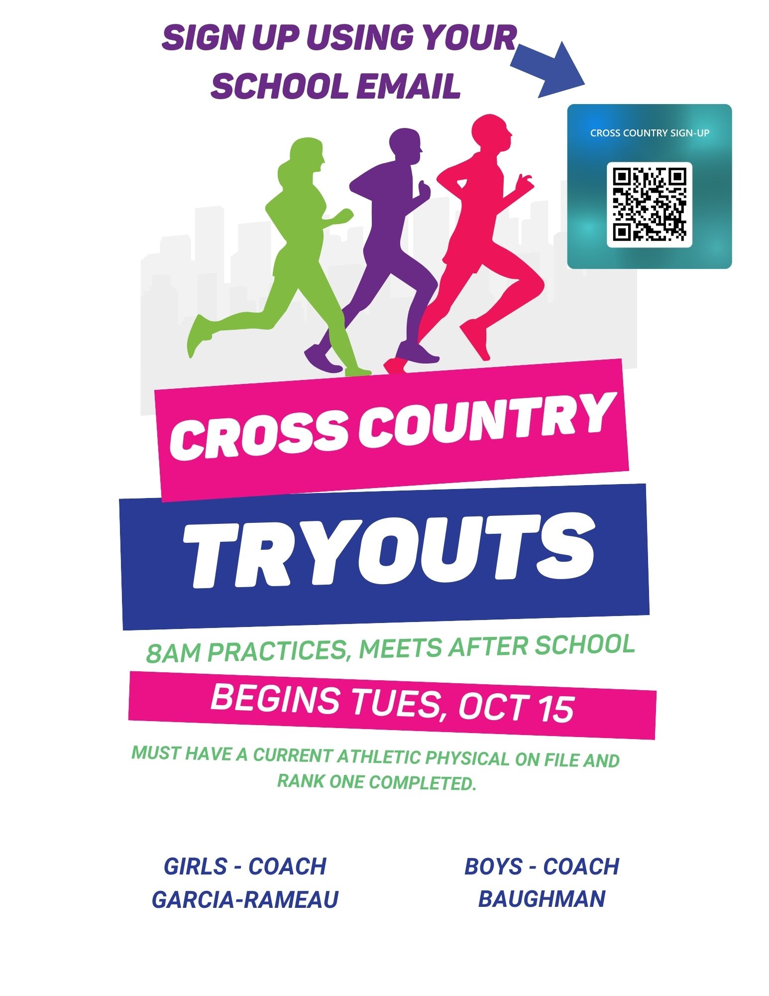 2024 XC Tryouts Flier