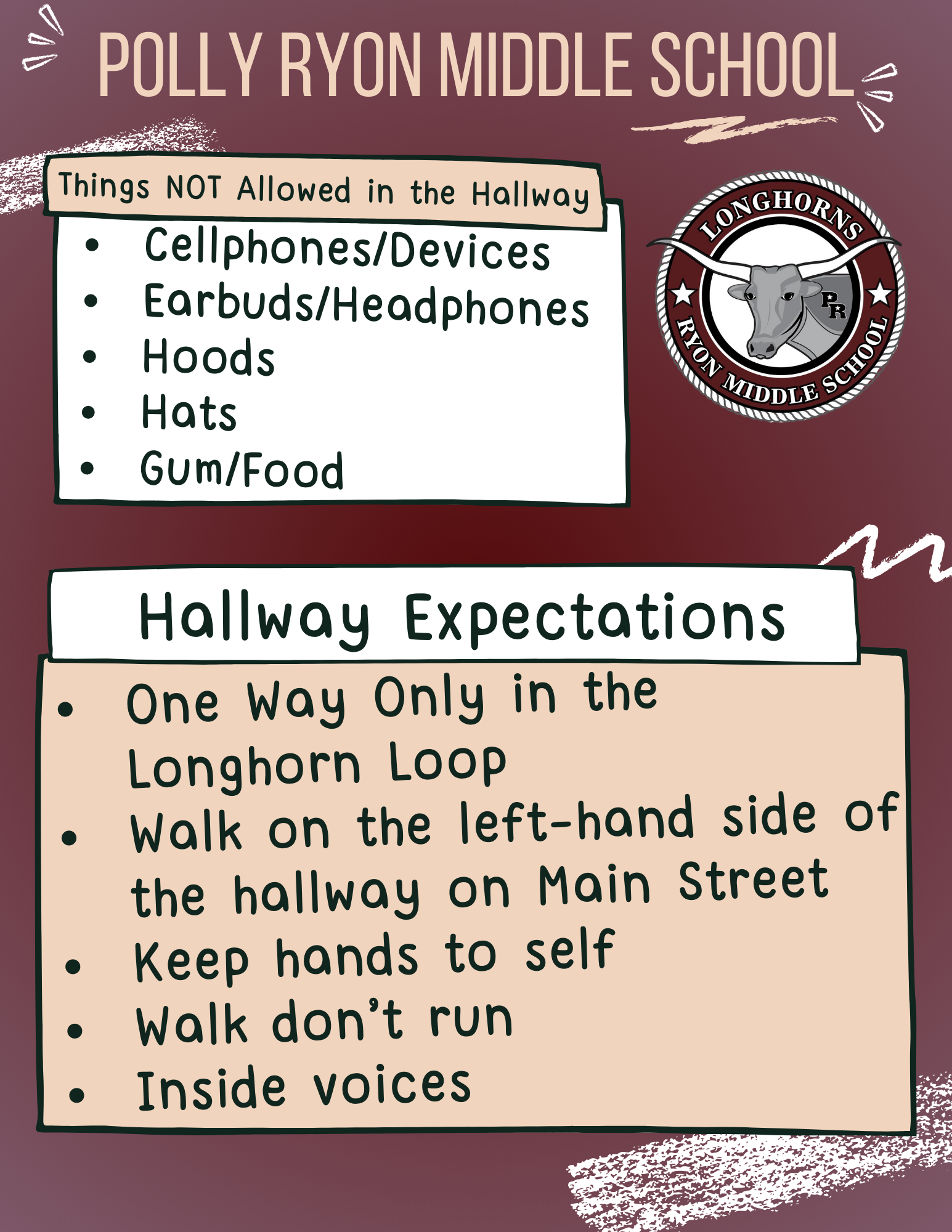 PRMS Hallway Rules (8.5 × 11 in)