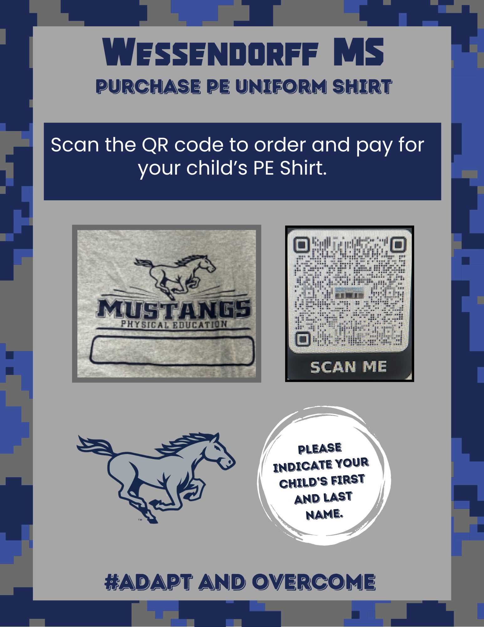 PE Shirt QR Code information